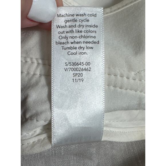 Athleta Cabo Tide Linen Shortie Tan Cream Camo Size 6 - Picture 7 of 11